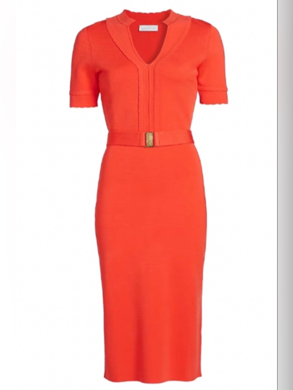 The Zariyah Belted Midi Sweater Tangerine Dress size Small